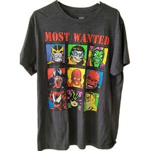 Most Wanted Comic Con Marvel Villains T shirt. MCU Loki Venom Unisex Fit Size 1X